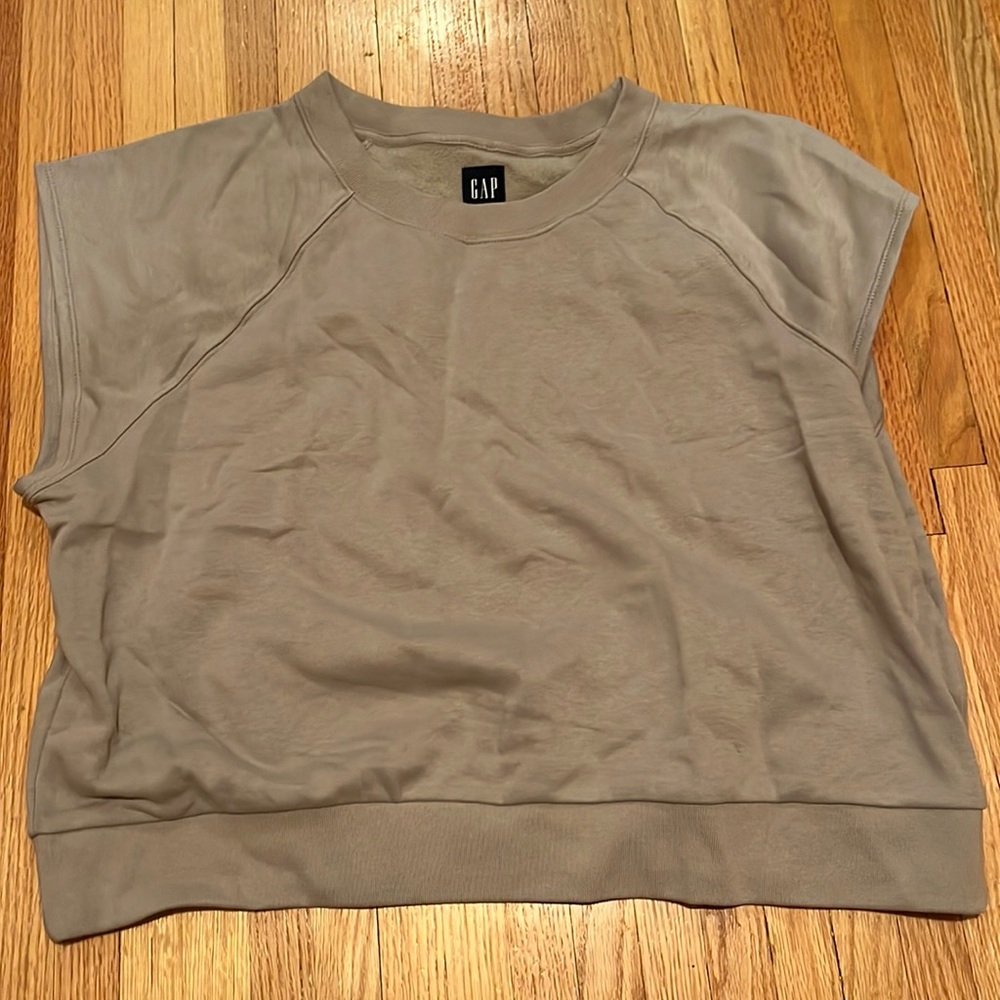 Tan short sleeve sweatshirt **NWT**